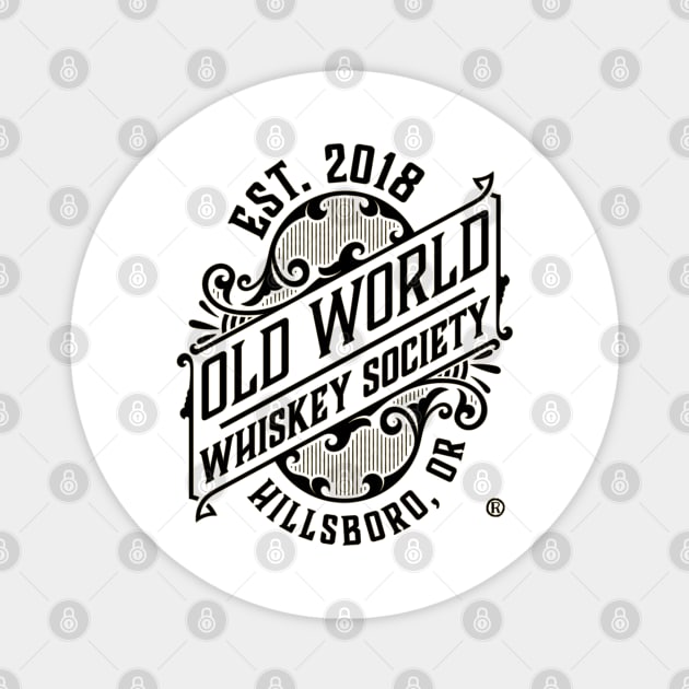 Black OWWS logo Hillsboro Magnet by Old World Whiskey Society